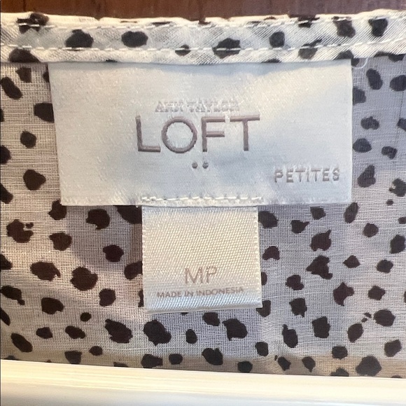 LOFT Polka Dot Sleeveless Camisole in Brown and White Animal Print - Picture 2 of 6